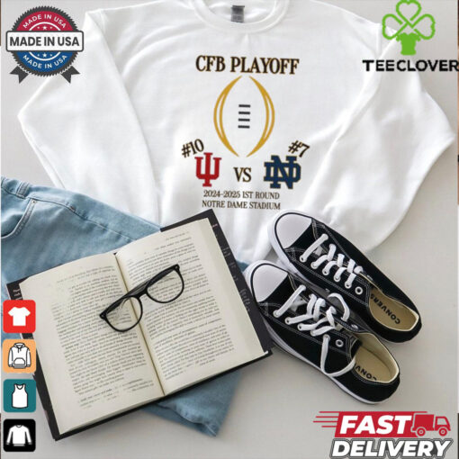Indiana Hoosiers Vs Notre Dame Fighting Irish 2024 2025 CFP Playoff 1st Round Notre Dame Stadium T Shirt
