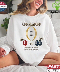Indiana Hoosiers Vs Notre Dame Fighting Irish 2024 2025 CFP Playoff 1st Round Notre Dame Stadium T Shirt