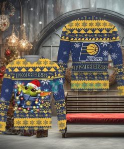 Indiana Pacers Cute Baby Yoda Star Wars Ugly Christmas Sweater