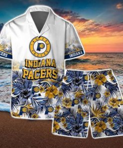 Indiana Pacers Team Logo Pattern Basketball Season Hawaiian Shirt & Short