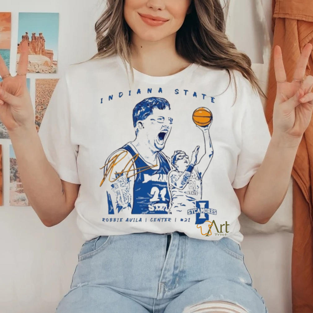 Indiana State Robbie Avila NCAA Basketball signature shirt Indiana State Robbie Avila NCAA Basketball signature shirt