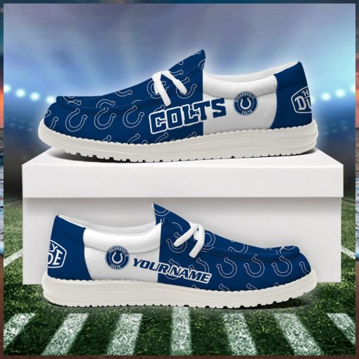 Indianapolis Colts 2024 Version Personalized Hey Dude Shoes
