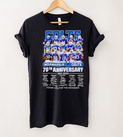 Indianapolis Colts 70th anniversary 1953 2023 thank you for the memories shirt