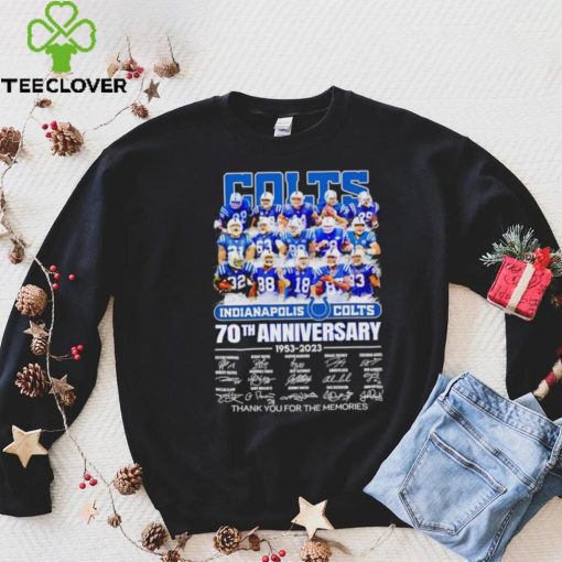Indianapolis Colts 70th anniversary 1953 2023 thank you for the memories shirt