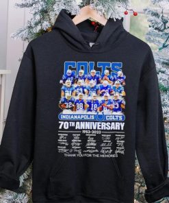 Indianapolis Colts 70th anniversary 1953 2023 thank you for the memories shirt