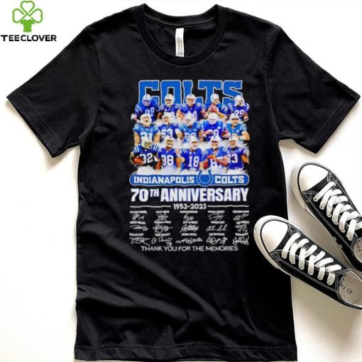 Indianapolis Colts 70th anniversary 1953 2023 thank you for the memories shirt