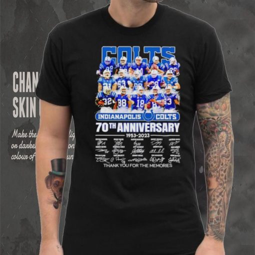 Indianapolis Colts 70th anniversary 1953 2023 thank you for the memories shirt