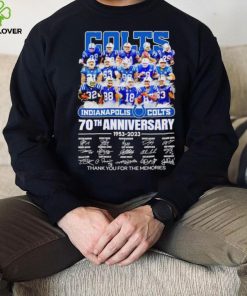 Indianapolis Colts 70th anniversary 1953 2023 thank you for the memories shirt