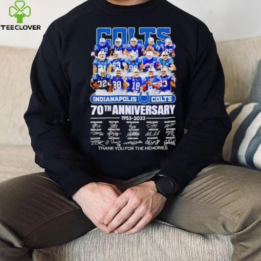 Indianapolis Colts 70th anniversary 1953 2023 thank you for the memories shirt