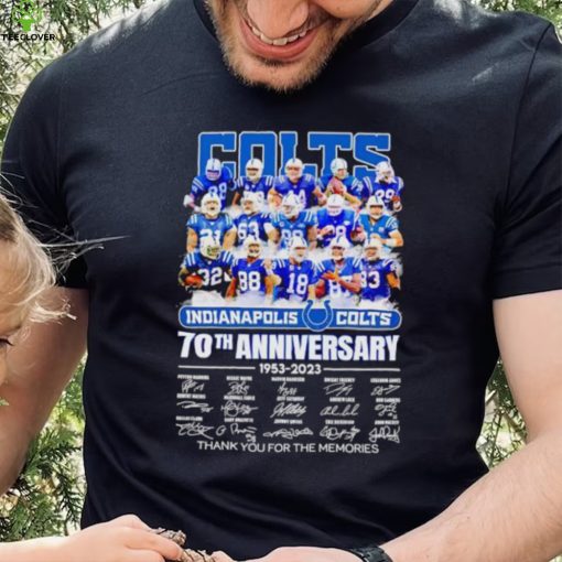 Indianapolis Colts 70th anniversary 1953 2023 thank you for the memories shirt