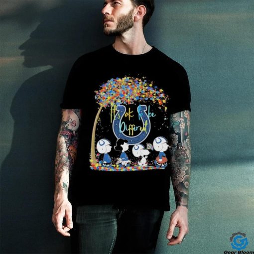 Indianapolis Colts Autism NFL Peanut Characters It’s Ok To Be Different Shirt