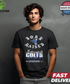 Indianapolis Colts Born x Raised Black Chrome Rocker Shirt