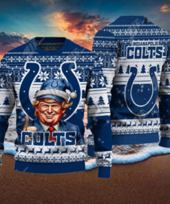 Indianapolis Colts Christmas Donald Trump Knitted Sweater