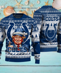 Indianapolis Colts Christmas Donald Trump Knitted Sweater