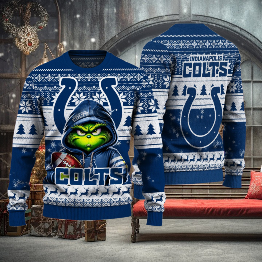 Indianapolis Colts Christmas Grinch Knitted Sweater Indianapolis Colts Christmas Grinch Knitted Sweater