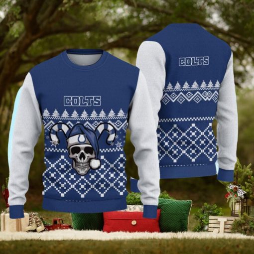 Indianapolis Colts Christmas Skull Hot Trending Ugly Sweater For Real Fans