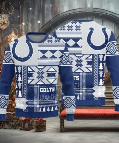 Indianapolis Colts Christmas Snowflakes Pattern New Style Knitted Sweater