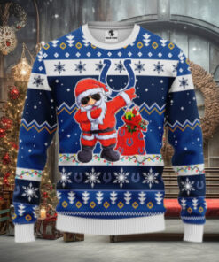 Indianapolis Colts Dabbing Santa Claus Ugly Christmas Sweater