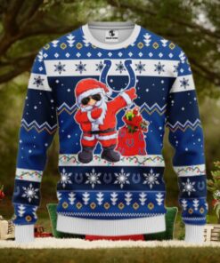 Indianapolis Colts Dabbing Santa Claus Ugly Christmas Sweater