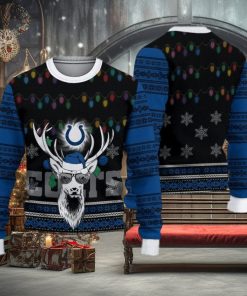 Indianapolis Colts Deer Funny Ugly Christmas Sweater 3D Gift For Fans