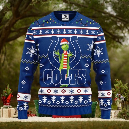 Indianapolis Colts Funny Grinch Christmas Ugly Sweater