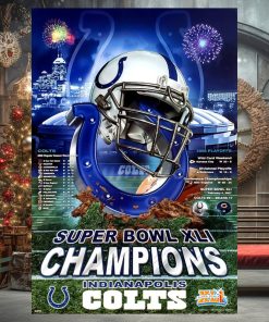 Indianapolis Colts Glory Super Bowl Xli Champions Poster