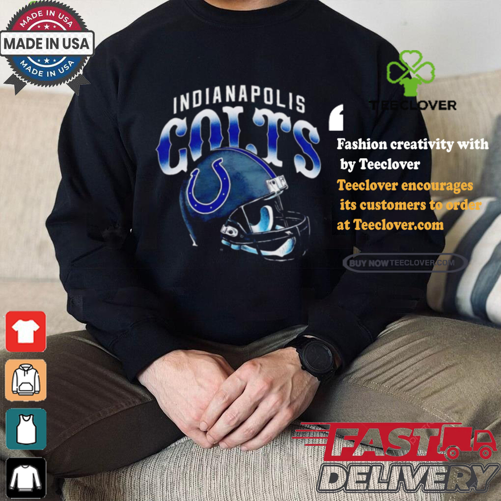 Indianapolis Colts Gradient Helmet T shirt Indianapolis Colts Gradient Helmet T shirt