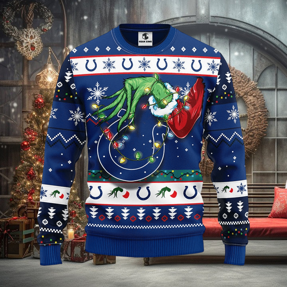 Indianapolis Colts Grinch Christmas Ugly Sweater Indianapolis Colts Grinch Christmas Ugly Sweater