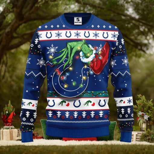 Indianapolis Colts Grinch Christmas Ugly Sweater