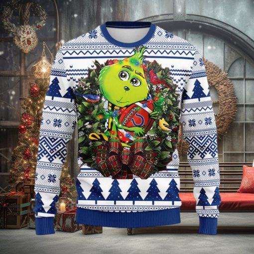 Indianapolis Colts Grinch Hug Christmas Ugly Sweater