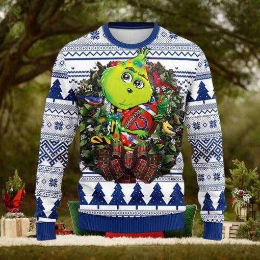 Indianapolis Colts Grinch Hug Christmas Ugly Sweater