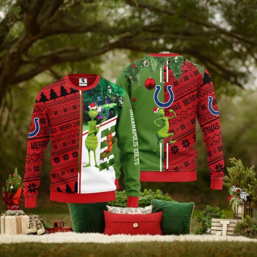 Indianapolis Colts Grinch & Scooby Doo Christmas Ugly Sweater