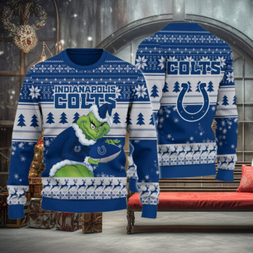 Indianapolis Colts Grinch Ugly Christmas Sweater