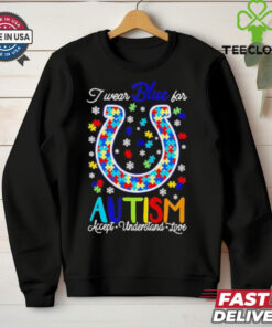 Indianapolis Colts I wear blue for Autism accept understand love T shirt