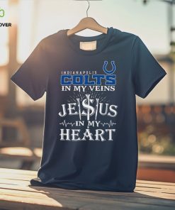 Indianapolis Colts In My Vien Jesus In My Heart Logo Shirt