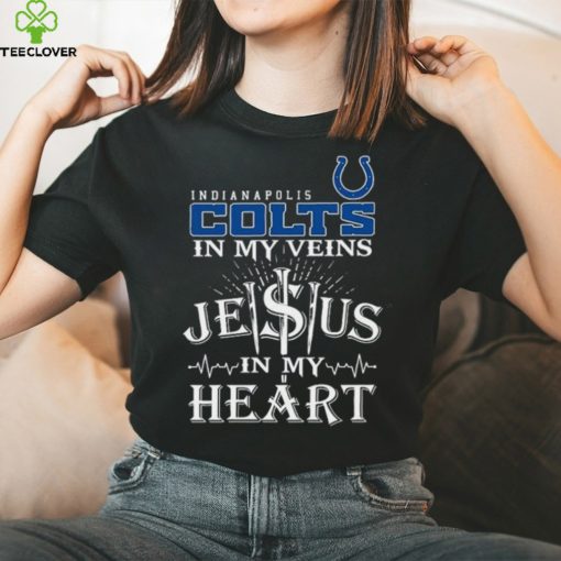 Indianapolis Colts In My Vien Jesus In My Heart Logo Shirt