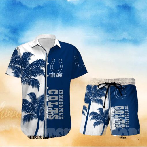 Indianapolis Colts Men Short Custom NFL All Over Printed Hawaiian Shirt