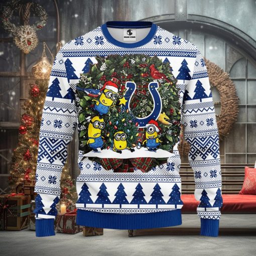 Indianapolis Colts Minion Christmas Ugly Sweater