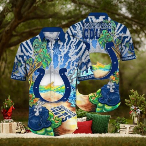 Indianapolis Colts NFL Flower Hawaiian Shirt, Colts Gifts