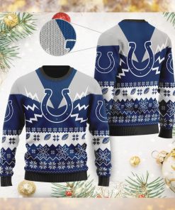 Indianapolis Colts NFL Football Team Logo Symbol 3D Ugly Christmas Sweater Shirt Apparel For Men And Women On Xmas Days