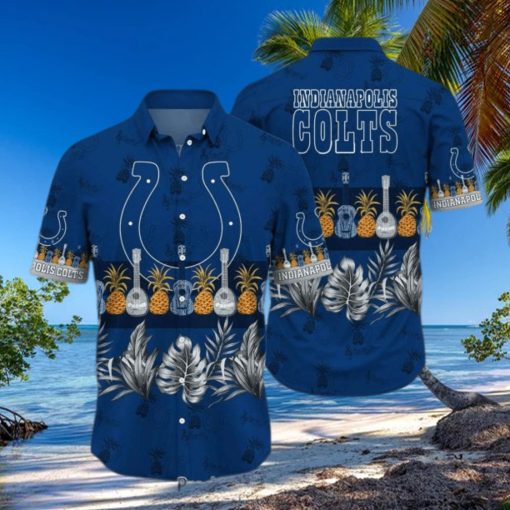 Indianapolis Colts NFL Hawaiian Shirt Tropical Pattern Graphic Trends Summer Gift For Fan NFL