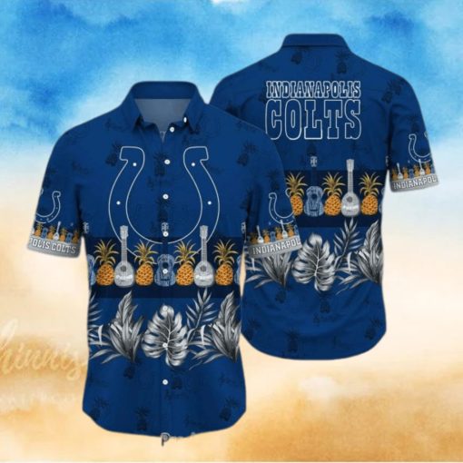 Indianapolis Colts NFL Hawaiian Shirt Tropical Pattern Graphic Trends Summer Gift For Fan NFL