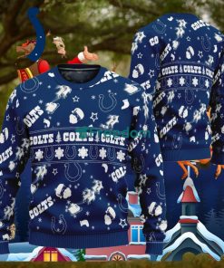 Indianapolis Colts NFL Santa Reindeer Sleigh Ugly Christmas Sweater AOP Gift For Fans