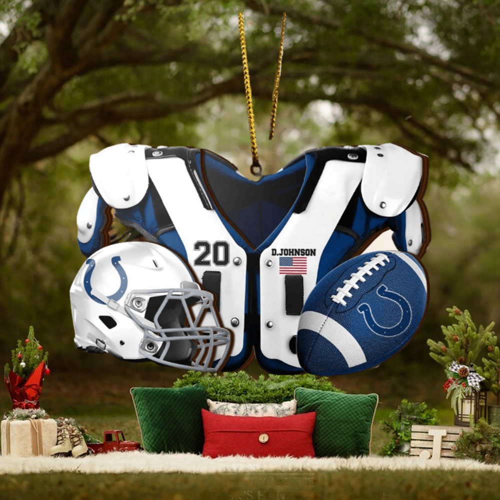 Indianapolis Colts NFL Sport Ornament Custom Your Name And Number Indianapolis Colts NFL Sport Ornament Custom Your Name And Number