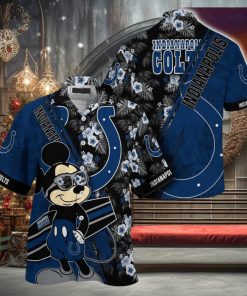 Indianapolis Colts NFL Summer Hawaii Shirt Mickey And Floral Pattern For Sports Fans