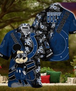 Indianapolis Colts NFL Summer Hawaii Shirt Mickey And Floral Pattern For Sports Fans