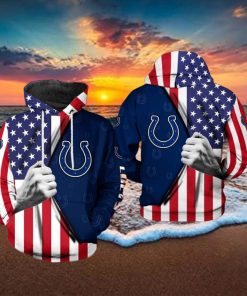 Indianapolis Colts NFL US Flag Team 3D Printed Hoodie Ver 1