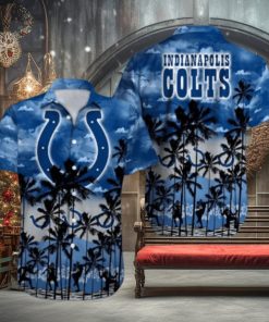 Indianapolis Colts Palm Tree Design NFL Hawaiian Shirt, Colts Gifts