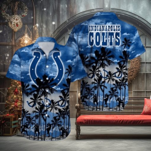 Indianapolis Colts Palm Tree Design NFL Hawaiian Shirt, Colts Gifts