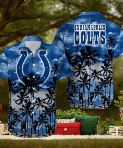 Indianapolis Colts Palm Tree Design NFL Hawaiian Shirt, Colts Gifts